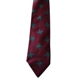Gant Necktie Mens Red Paisley Medallion 100% Silk Classic Professional